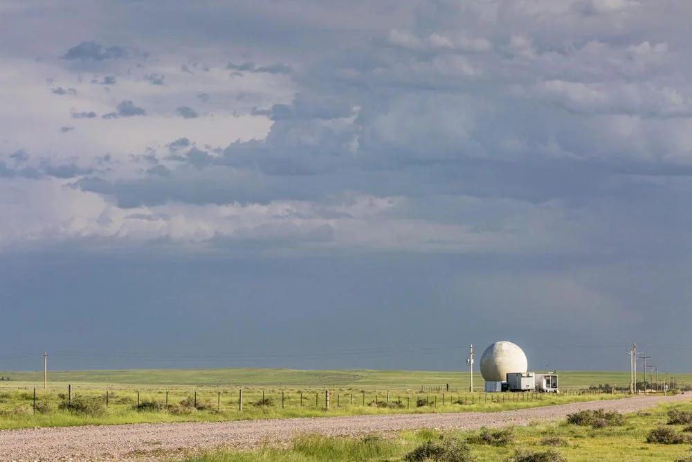 weather research radar in Pawnee Grassland, northern Colorado